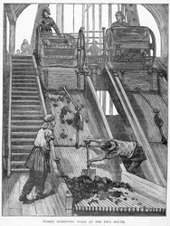 Mujeres Tamizando Carbón en la Boca de la Mina, imagen de 